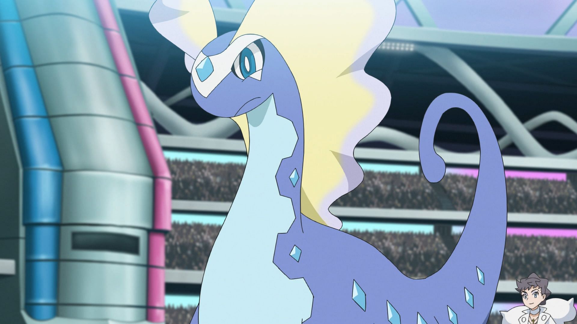Aurorus in the anime (Image via The Pokemon Company)